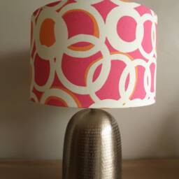 Scion Zsa Fabric Lampshade - Chilli Linen & Peony 30cm Or 40cm - thumbnail 4