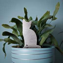 Stainless Steel Cat Plant Pot Ornament, Kitten Spike, Pet Memorial Gift, Window Box Decor, Flower Housewarming Gifts