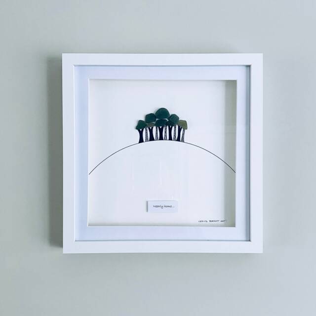 Iconic Nearly Home Trees Wall Art - Framed Picture Handmade in Cornwall - image 1