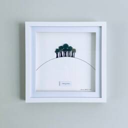 Iconic Nearly Home Trees Wall Art - Framed Picture Handmade in Cornwall - thumbnail 1