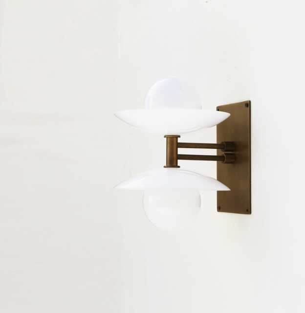 Brass Wall Sconce Light With Glass Shades, Industrial Style Brass Wall Sconce Light, Glossy Globe, Ul Listed, Ppq, No.0319 - image 1