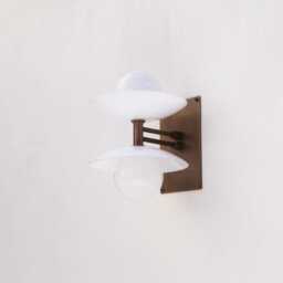 Brass Wall Sconce Light With Glass Shades, Industrial Style Brass Wall Sconce Light, Glossy Globe, Ul Listed, Ppq, No.0319 - thumbnail 2
