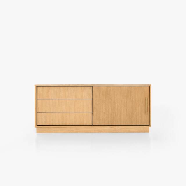 Mid-Century Sideboard, Dresser, Commode, Credenza Made Of Oak Vaneer - Livlo D-S11 - image 1
