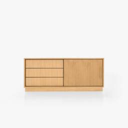 Mid-Century Sideboard, Dresser, Commode, Credenza Made Of Oak Vaneer - Livlo D-S11