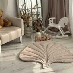 Organic Cotton Leaf Baby Play Mat Tummy Time Floor Cushion - thumbnail 4