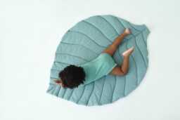 Organic Cotton Leaf Baby Play Mat Tummy Time Floor Cushion