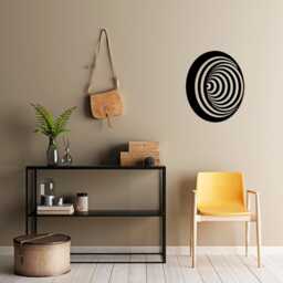 Optical Illusion Metal Wall Art, Modern Geometric Decor - thumbnail 3