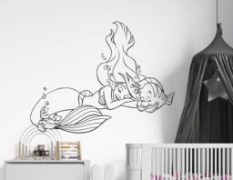 Princess Ariel Vinyl Wall Decal Little Mermaid Nursery Decor 4103 - thumbnail 1
