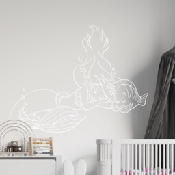 Princess Ariel Vinyl Wall Decal Little Mermaid Nursery Decor 4103 - thumbnail 2