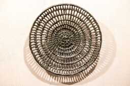 Embossed Ceramic Wall Plate, Abstract Sculpture Art
