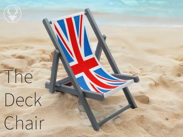 Union Jack - Deck Chair Phone Holder Mobile Stand For Desk Red White Blue - image 1