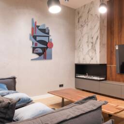 Geometric 3D Wood Wall Art - Statement Sculpture For A Room To Remember - thumbnail 2