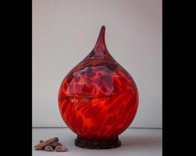 Handmade Multicolour Glass Table Lamp Unique Home Decor