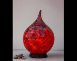 Handmade Multicolour Glass Table Lamp Unique Home Decor - thumbnail 1