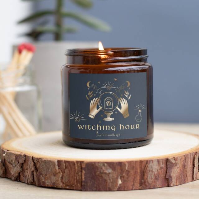 Witching Hour Fantasy Candle - Bookish Goth Gifts, Handmade Soy Wax, Dark Academia Decor - image 1