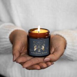 Witching Hour Fantasy Candle - Bookish Goth Gifts, Handmade Soy Wax, Dark Academia Decor - thumbnail 3