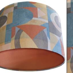Art Deco Lampshade Matisse Inspired Geometric Light Shade, Handmade in UK - thumbnail 2