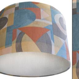 Art Deco Lampshade Matisse Inspired Geometric Light Shade, Handmade in UK - thumbnail 3