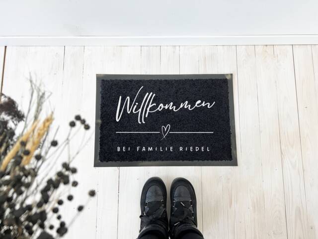 Housewarming Gift Personalized - Door Mat With Family Name, Custom Welcome Mat, Wedding For Couple, New Home Gift, Polyamide 24x16 In - image 1