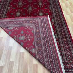 6x9 Red Color Bokhara Rug - 1.80x2.80 Bedroom Luxury Area Turkish Fine Quality Afghan - thumbnail 4