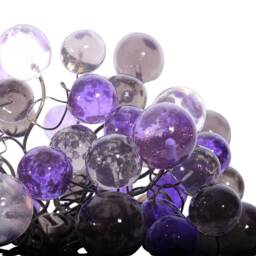 Purple Table Lamp, Modern Bedside Lamp With Bubbles - thumbnail 3