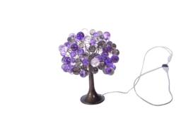 Purple Table Lamp, Modern Bedside Lamp With Bubbles - thumbnail 1