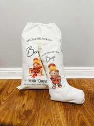 Personalised Nutcracker Christmas Sack Or Stocking, Initial Letter - thumbnail 1