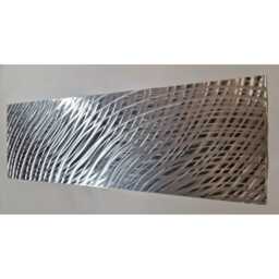 Entity. Modern Abstract Metal Wall Art, Silver & Grey. Indoor/Outdoor - thumbnail 1