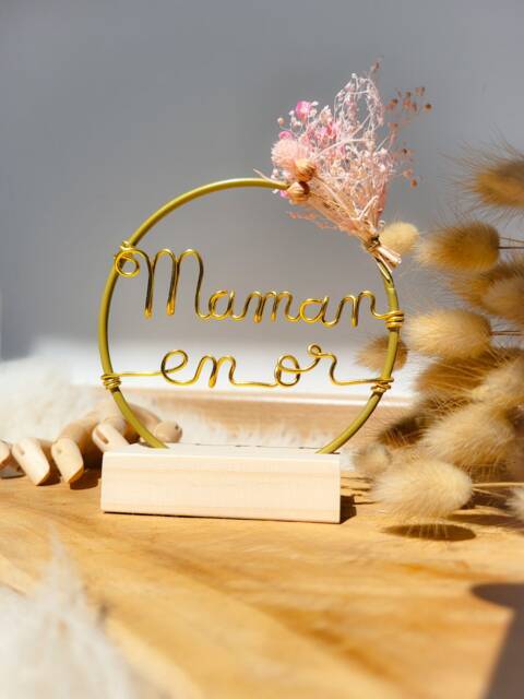 Personalized Mini Dried Flower Wreath, Boho Gift To Display Or Hang, Perfect For Mom, Bridesmaid, Godmother, Unique Handmade Idea - image 1
