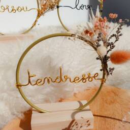 Personalized Mini Dried Flower Wreath, Boho Gift To Display Or Hang, Perfect For Mom, Bridesmaid, Godmother, Unique Handmade Idea - thumbnail 2