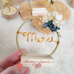 Personalized Mini Dried Flower Wreath, Boho Gift To Display Or Hang, Perfect For Mom, Bridesmaid, Godmother, Unique Handmade Idea - thumbnail 3