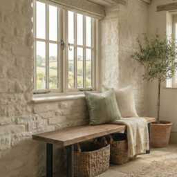 The Glencoe Bench - Solid Wood Furniture Modern Barn House Style Handmade in The UK - thumbnail 2