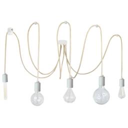 Spider 5 Hanging Pendant Lamp White Or Black Multicolor Cable E27 Modern Style + Free Shipping - thumbnail 1
