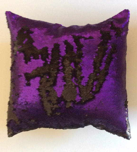 Reversible Sequin Pillow Cover, Mermaid Throw Pillow, Purple Mermaid Sequin Cover, Decorative Pillow Throw Pillow, Gift - image 1