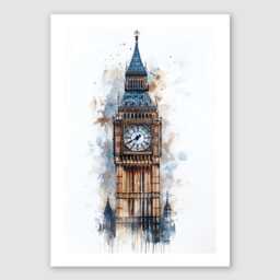 London Icons Watercolor Print Set - British Travel Art - thumbnail 2