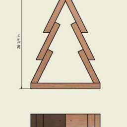 Wooden Christmas Tree Plans - 26 Inch - 62 cm Tall PDF Download - thumbnail 4