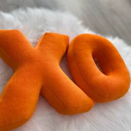 Velour Letter Pillow Personalized Monogram, Kid Room Decor - thumbnail 3