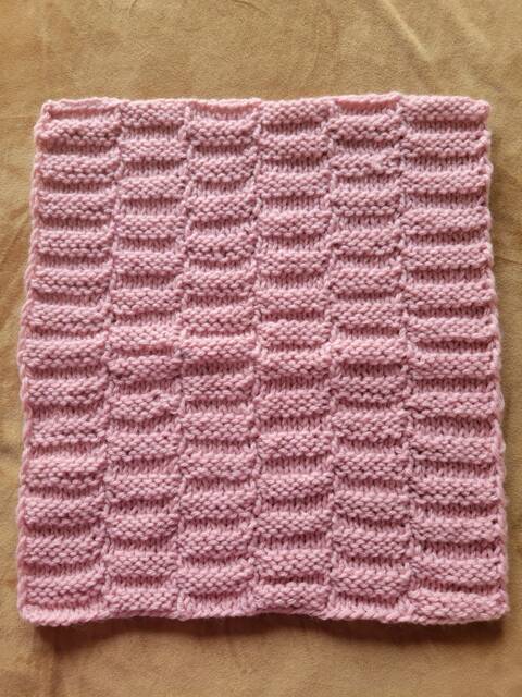 Hand Knit Doll Blanket/ Pink Handmade Bed Cover/ Doll Stroller/ Girl Gift /