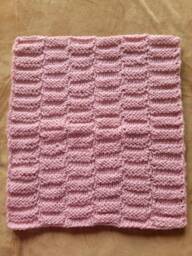 Hand Knit Doll Blanket/ Pink Handmade Bed Cover/ Doll Stroller/ Girl Gift /