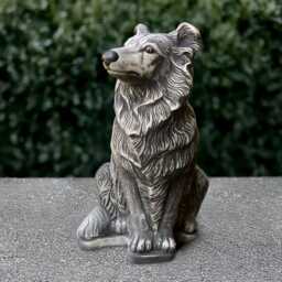 Large Collie Dog Statue Concrete Sculpture Outdoor Scottish Ornament Stone Pet Art Front Door Decor Dog Lover Gift Memorial Figurine - thumbnail 1