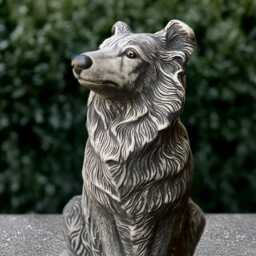 Large Collie Dog Statue Concrete Sculpture Outdoor Scottish Ornament Stone Pet Art Front Door Decor Dog Lover Gift Memorial Figurine - thumbnail 2
