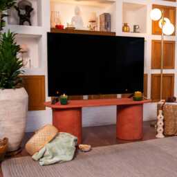 Orbit Tv Stand, Micro Concrete Texture - thumbnail 3
