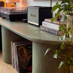 Orbit Tv Stand, Micro Concrete Texture - thumbnail 4