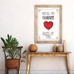 Favourite Waste Of Time Print, Teen Girl Room Decor - thumbnail 3