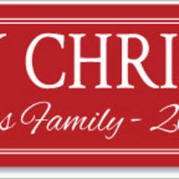 Custom Merry Christmas Sign, Family Name Decor, Est. Date Wall Art, Quality Aluminum Decor - thumbnail 2