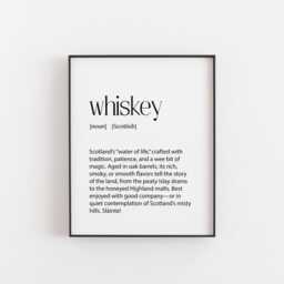 Whisky Definition Print - Scottish Wall Art, Scotland Gift, Lover Decor, Home Bar Print, Scotch Poster, Gift For Him - thumbnail 2