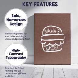Minimalist Mama Burger Fast Food Typography Illustration Canvas Wall Art Print Decor Picture Ready To Hang - thumbnail 2