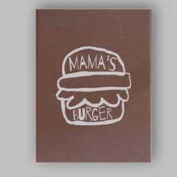 Minimalist Mama Burger Fast Food Typography Illustration Canvas Wall Art Print Decor Picture Ready To Hang - thumbnail 1
