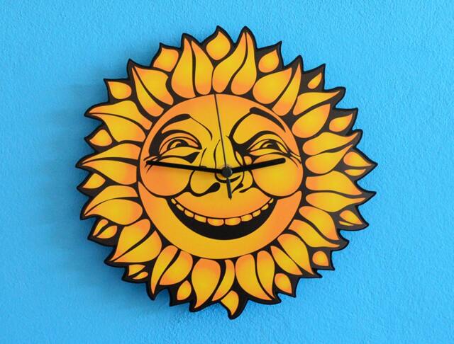 Sun Face Smile - Wall Clock - image 1