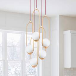 Cluster Pendant Lights, Stairwell Lighting, Candelier, Chandelier Lighting, Stairway Chandelier, Entryway Lighting, Staircase Light - thumbnail 1